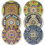 Colorful Ceramic Dinner Plates Set of 6
