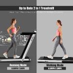 Goplus 2-in-1 Folding Treadmill with Remote Control