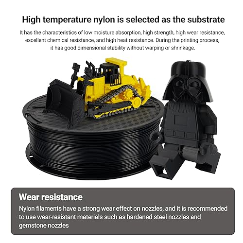 Kingroon 1.75mm Black Nylon 3D Printer Filament