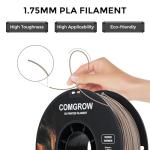 Comgrow 1.75mm Wood Textured 3D Printer Filament