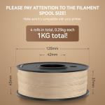 JAYO Wood PLA Filament Bundle - 1.75mm, 4 Rolls