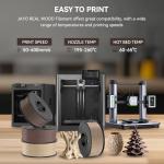 JAYO Wood PLA Filament Bundle - 1.75mm, 4 Rolls