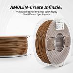 AMOLEN Walnut Wood PLA Filament 1.75mm 1KG