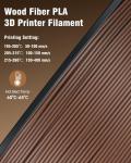 Real Wood PLA Filament 1.75mm for Bambulab