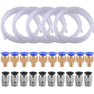 SIQUK 5M Teflon Tubing with 20 Connectors