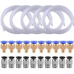 SIQUK 5M Teflon Tubing with 20 Connectors