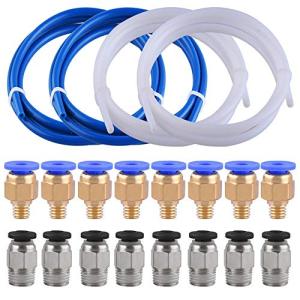 SIQUK 4-Pack PTFE Tubing with Fittings for 3D Printers