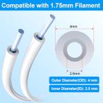 PTFE Bowden Tube for 1.75mm Filament, 2M