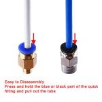SIQUK 4-Pack PTFE Tubing with Fittings for 3D Printers