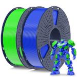 SUNLU PETG 3D Printer Filament Bundle, Accurate Dimension, Blue+Green