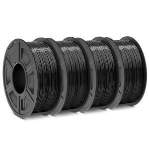 SUNLU 1.75mm ABS Filament Pack of 4, Black