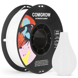 Comgrow 1.75mm PETG 3D Printer Filament 2LBS White