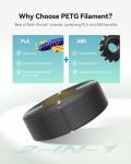 SUNLU 1.75mm PETG Filament 4 Pack - Black