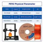 3DHoJor 1.75mm PETG Filament - 2.2 LBS Orange