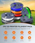 TECBEARS 1.75mm Flexible TPU Filament Spool Set