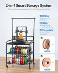 3-Tier 3D Printer Filament Storage Rack with Wheels