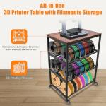 4-Tier 3D Printer Stand with Filament Storage