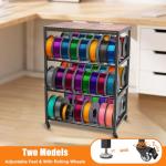 4-Tier 3D Printer Stand with Filament Storage