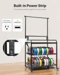 3-Tier 3D Printer Filament Storage Rack with Wheels