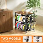 Rolling Filament Storage Rack for 3D Printers
