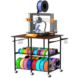 3D Printer Stand with Filament Storage and Wheels