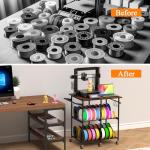 3D Printer Stand with Filament Storage and Wheels
