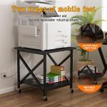 METYERRY Rolling 3D Printer Stand with Storage Shelf