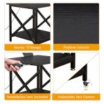 METYERRY Rolling 3D Printer Stand with Storage Shelf