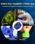 SUNLU PLA+ 3D Printer Filament Bundle, 4KG