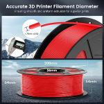 SUNLU 1.75mm Red PLA 3D Printer Filament