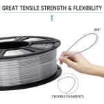 GIANTARM Silk PLA 3D Printer Filament - Metallic Silver