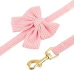 Pink Adjustable Dog Collar and Leash Set