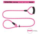 PETESCORT Reflective Slip Lead Dog Leash, Pink