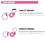 PETESCORT Reflective Slip Lead Dog Leash, Pink