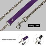 Purple Gothic Leather Choker Collar with Leash