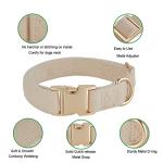 YUDOTE Medium Soft Corduroy Dog Collar and Leash Set