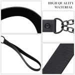 Black Leather Choker Necklace and Leash Set