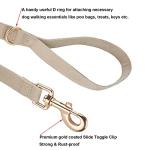 YUDOTE Medium Soft Corduroy Dog Collar and Leash Set