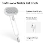 Aumuca Cat Grooming Brush with Release Button