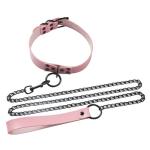 Adjustable Heart Choker Collar with Leash