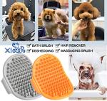 XIGOU Dog Bath Brush Set for Short Hair Pets