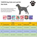 YUDOTE Floral Pink Dog Collar and Leash Set