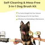 Groomi Vacuum Pet Brush Kit for Easy Grooming