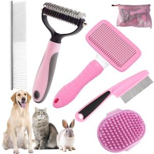 KUEIOX 6-Piece Dog Brush Grooming Kit