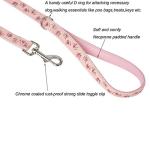 YUDOTE Floral Pink Dog Collar and Leash Set