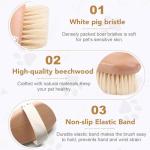 Gentle Soft Bristle Pet Brush for Dogs and Cats