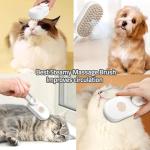Aymxcls 3-in-1 Cat Steam Grooming Brush