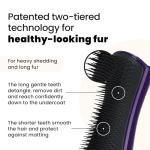 De-Shedding Dog Grooming Brush in Purple/Grey