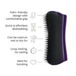 De-Shedding Dog Grooming Brush in Purple/Grey