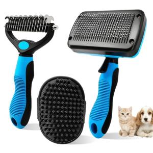 KAGYETN Dog Grooming Brush Kit - 3 Pieces